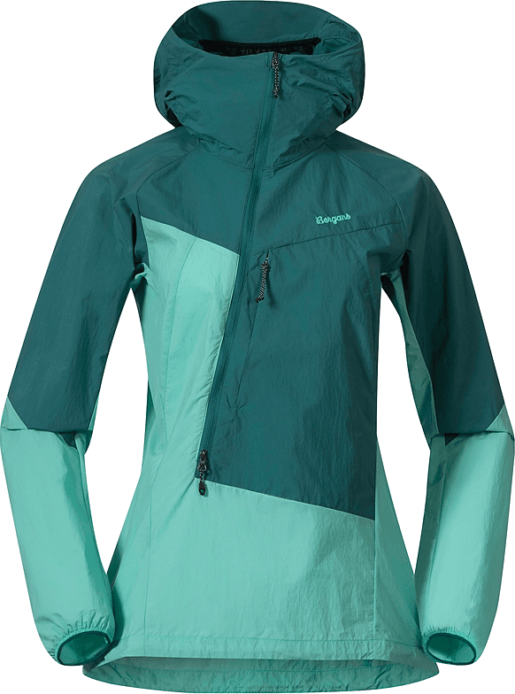 Bergans Women’s Tind Windbreaker Anorak Light Malachite Green/Malachite Green