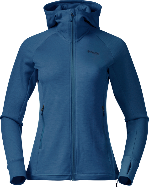 Bergans Women’s Ulstein Wool Hood Jacket North Sea Blue