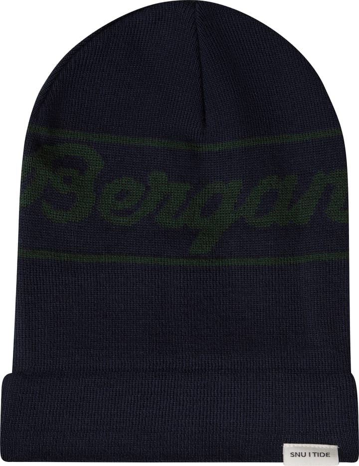 Bergans Juniors' Logo Beanie Navy Blue/Duke Green Bergans