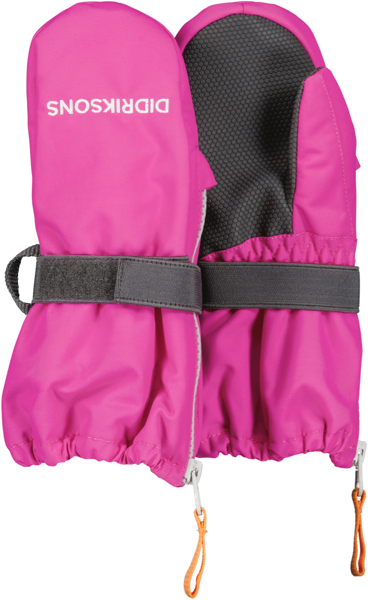 Didriksons Kids’ Biggles Zip Mittens 7 Plastic Pink