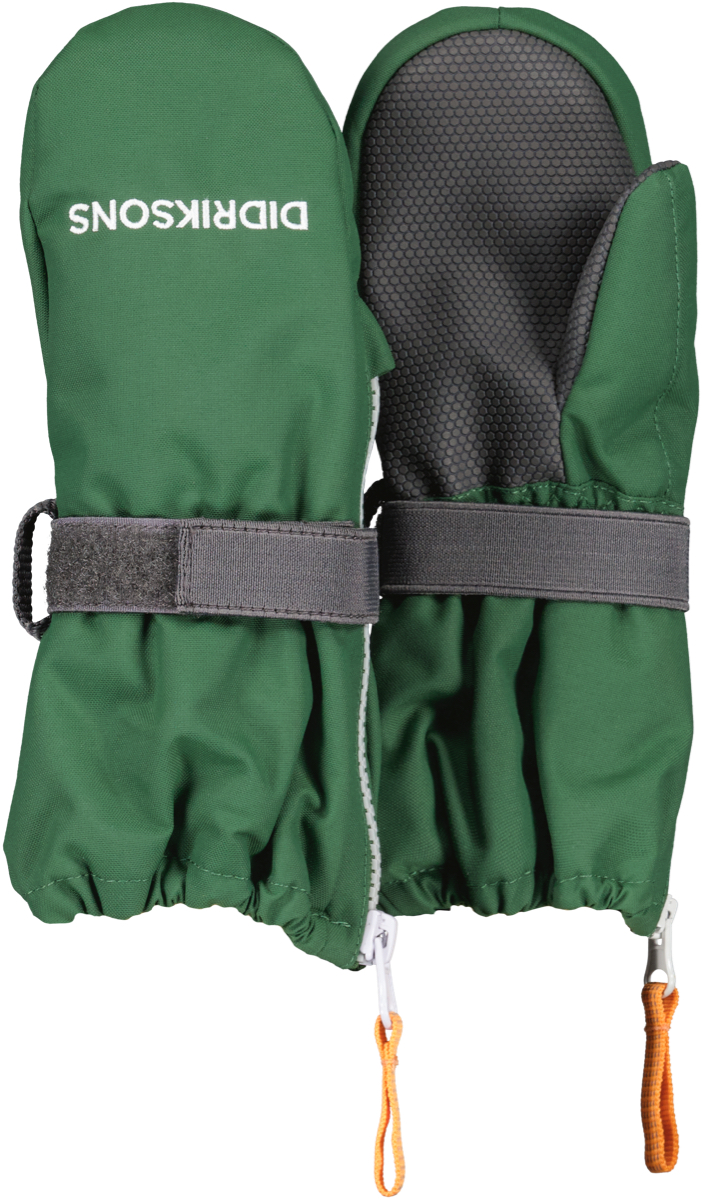 Didriksons Kids’ Biggles Zip Mittens 7 Pine Green