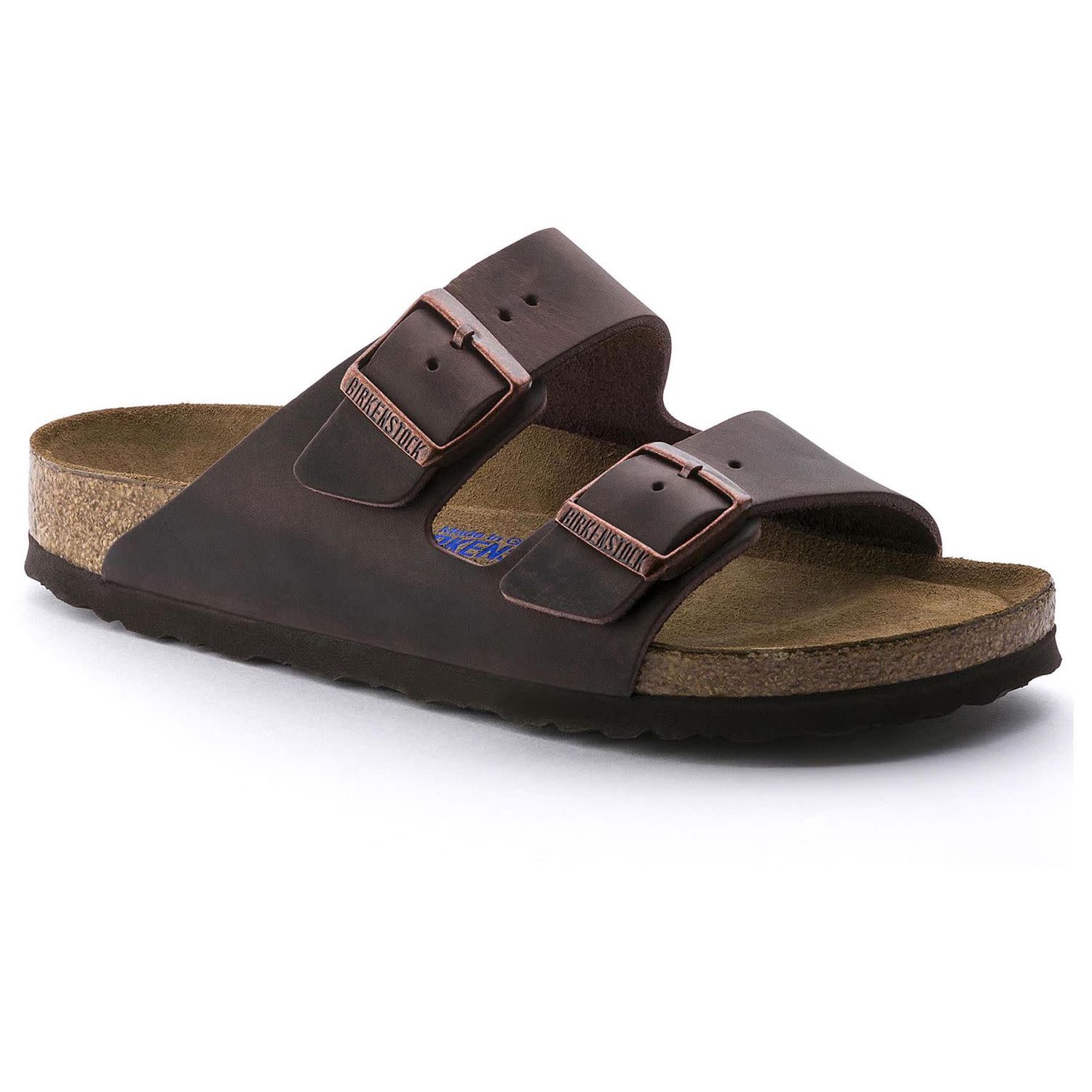 Birkenstock Women’s Arizona Oiled Nubuck Leather Soft Footbed Narrow Habana