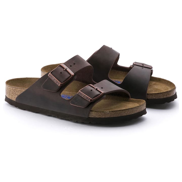 Birkenstock Women's Arizona Oiled Nubuck Leather Soft Footbed Narrow Habana Birkenstock