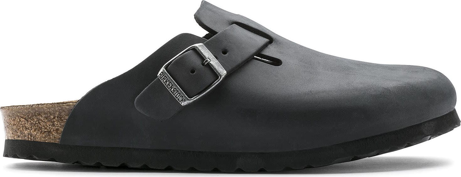 Birkenstock boston black leather on sale