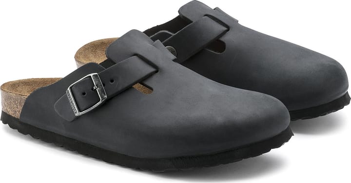 Birkenstock Women's Boston Oiled Leather Narrow Black Birkenstock