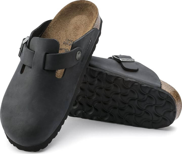 Birkenstock Women's Boston Oiled Leather Narrow Black Birkenstock