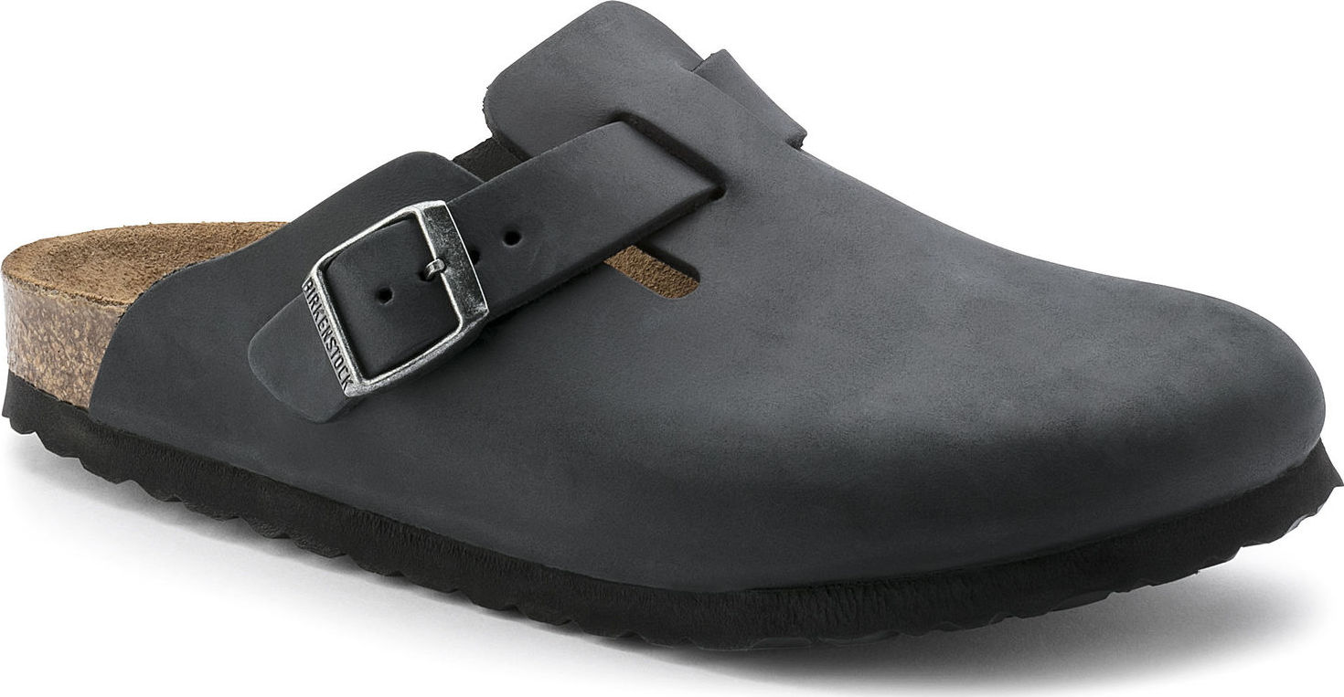 Birkenstock Women’s Boston Oiled Leather Narrow Black