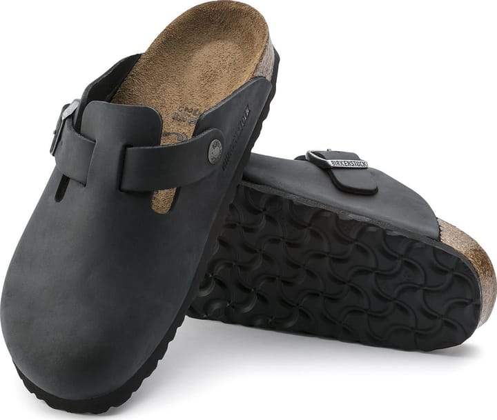 Birkenstock Women's Boston Oiled Leather Narrow Black Birkenstock