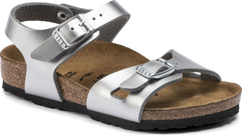 Birkenstock Kids’ Rio Electric Metallic Silver