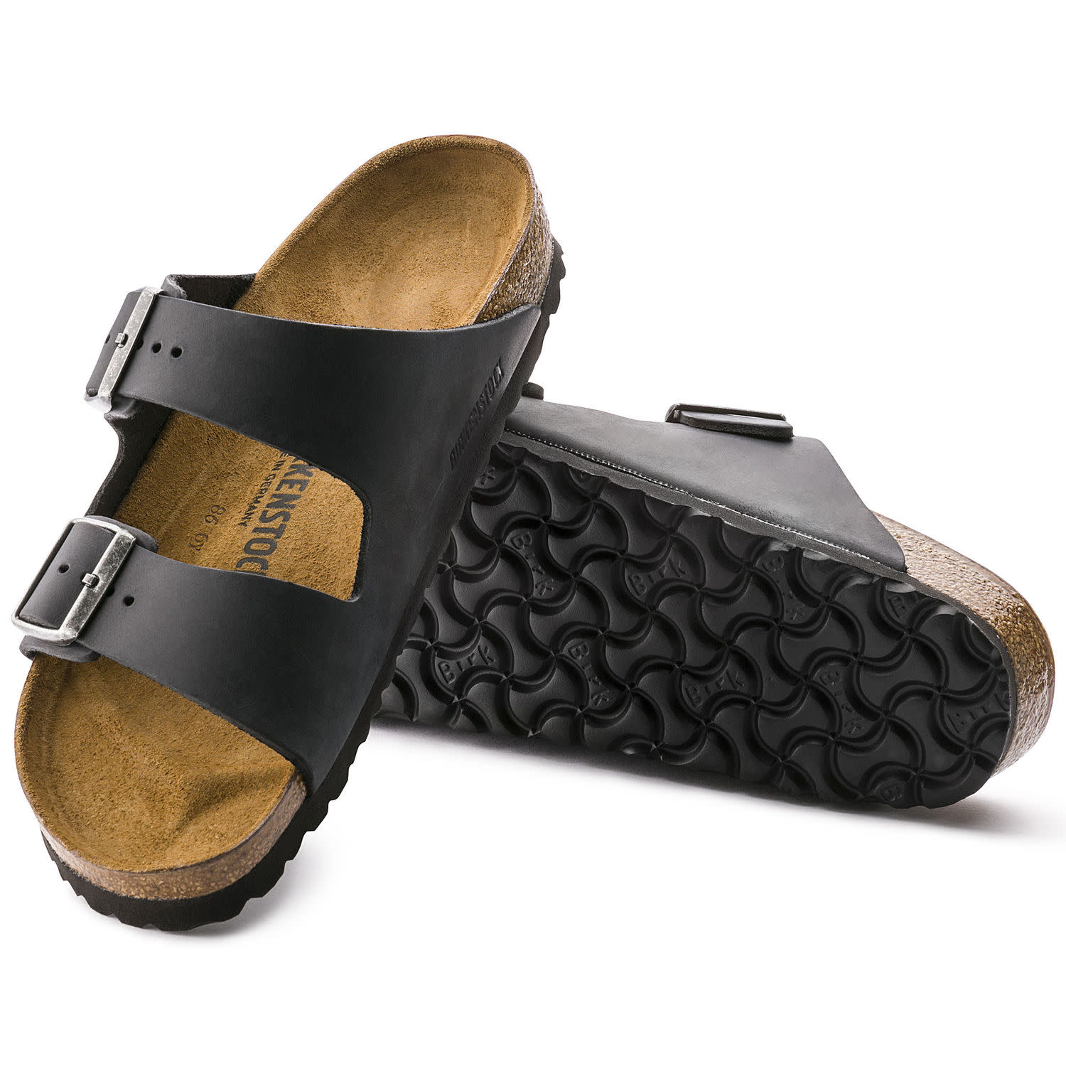 Birkenstock Unisex Arizona Oiled Leather Regular Black | Buy 