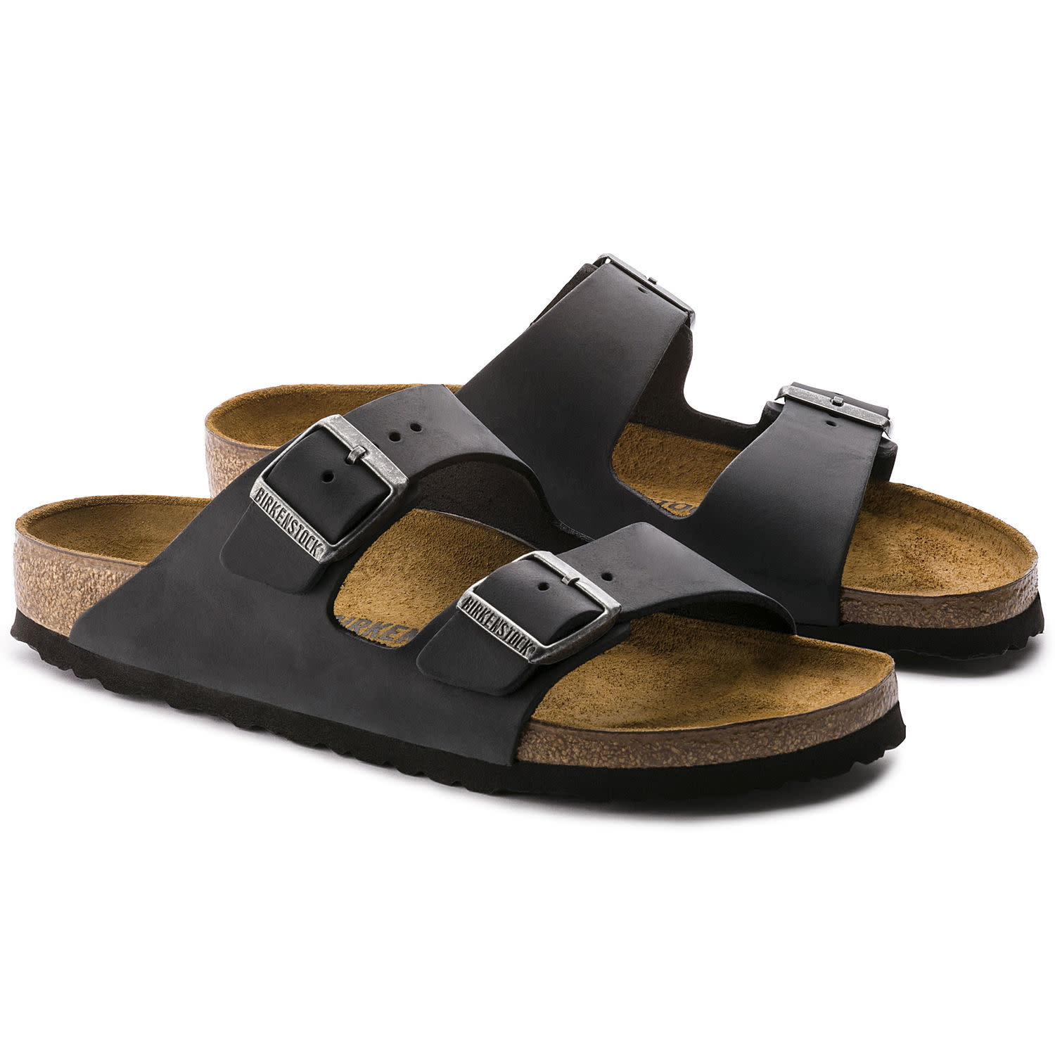 Birkenstock Unisex Arizona Oiled Leather Regular Black | Buy 