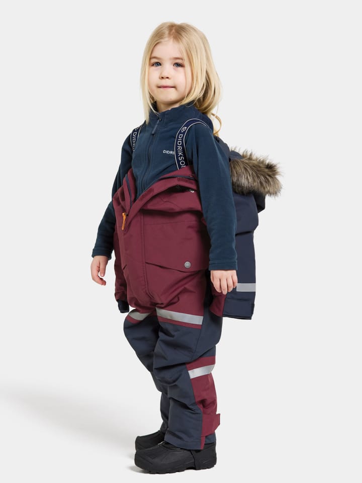 Didriksons Kids' Bjärven Coverall 3 Rusty Wine Didriksons