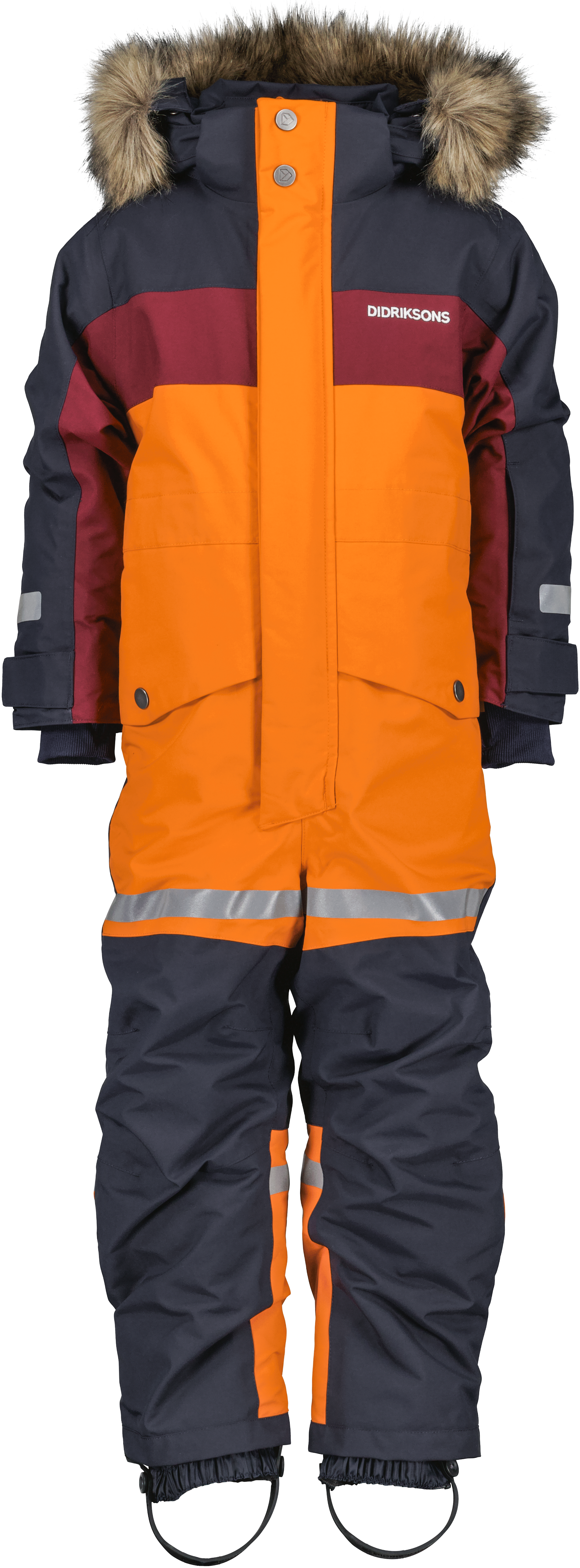 Didriksons Kids’ Bjärven Coverall 3 Orange Jam