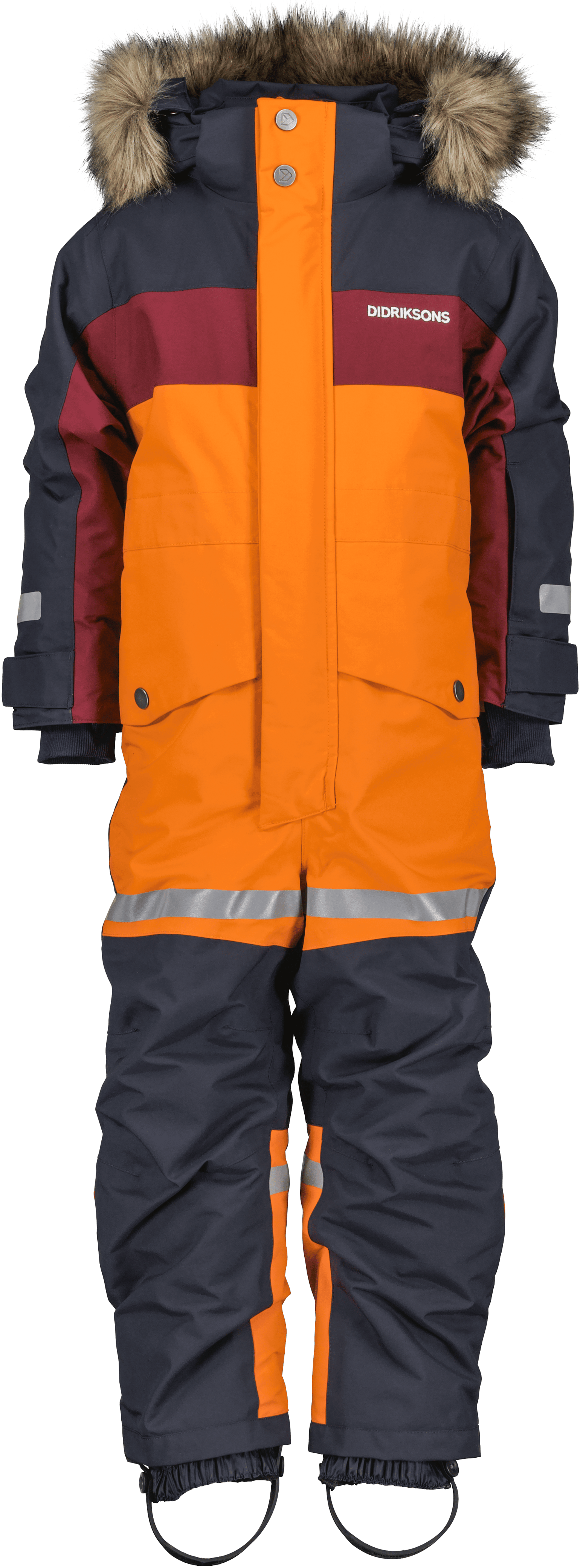 Didriksons Kids' Bjärven Coverall 3 Orange Jam