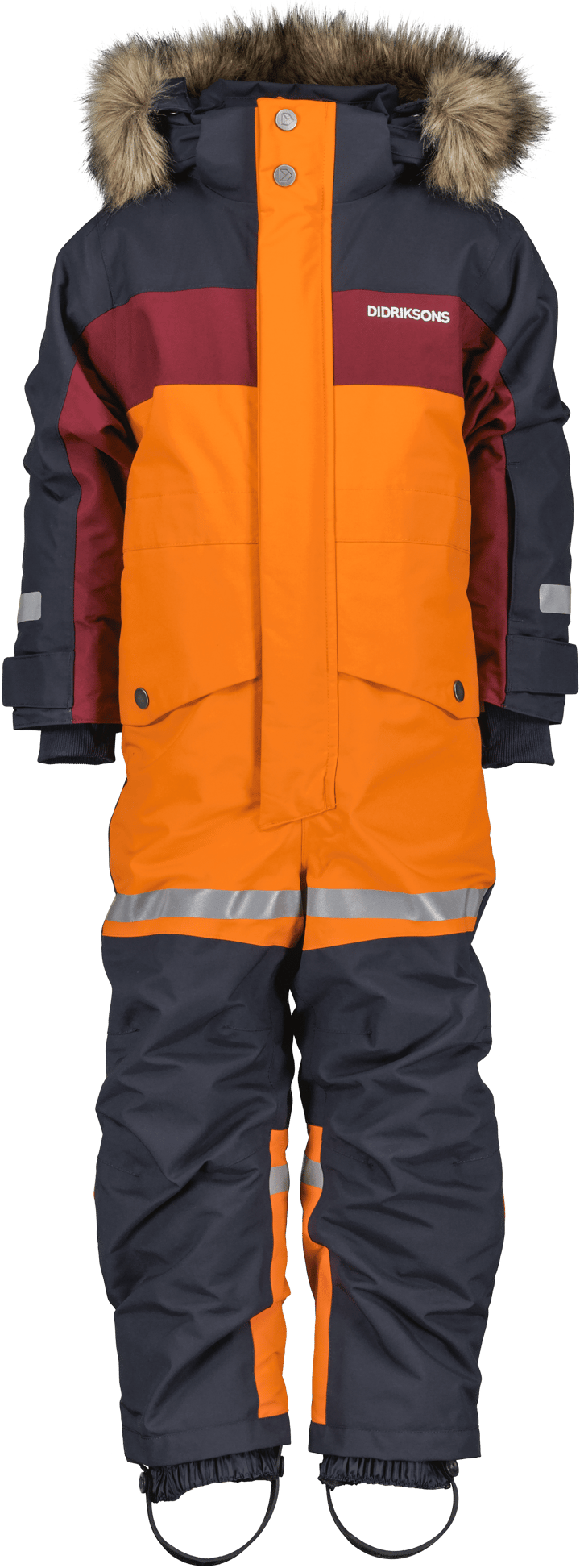 Didriksons Kids' Bjärven Coverall 3 Orange Jam Didriksons