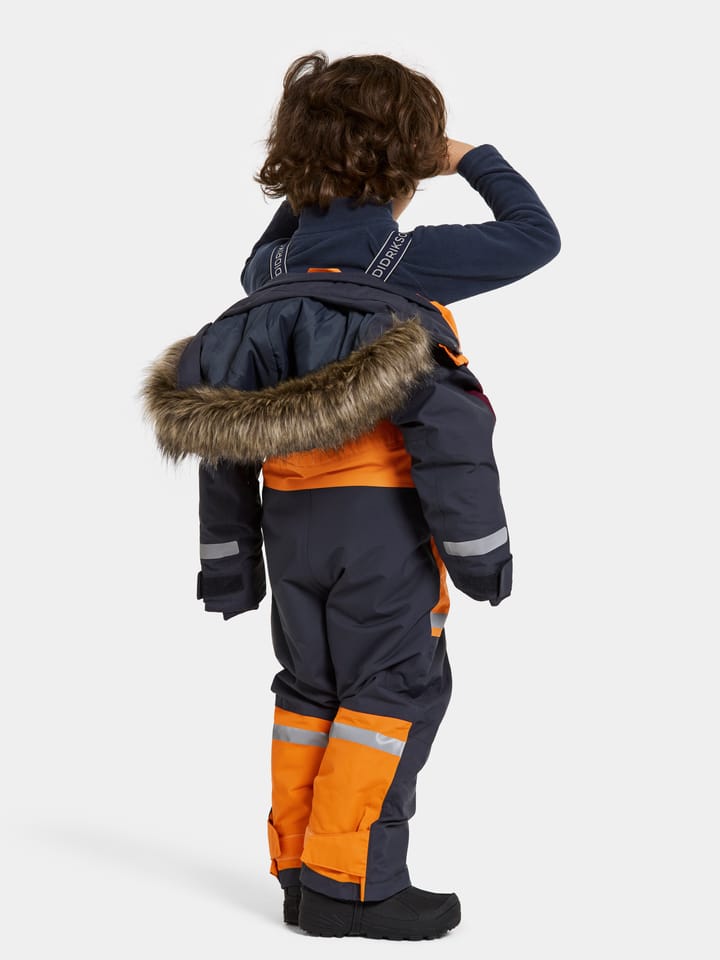 Didriksons Kids' Bjärven Coverall 3 Orange Jam Didriksons