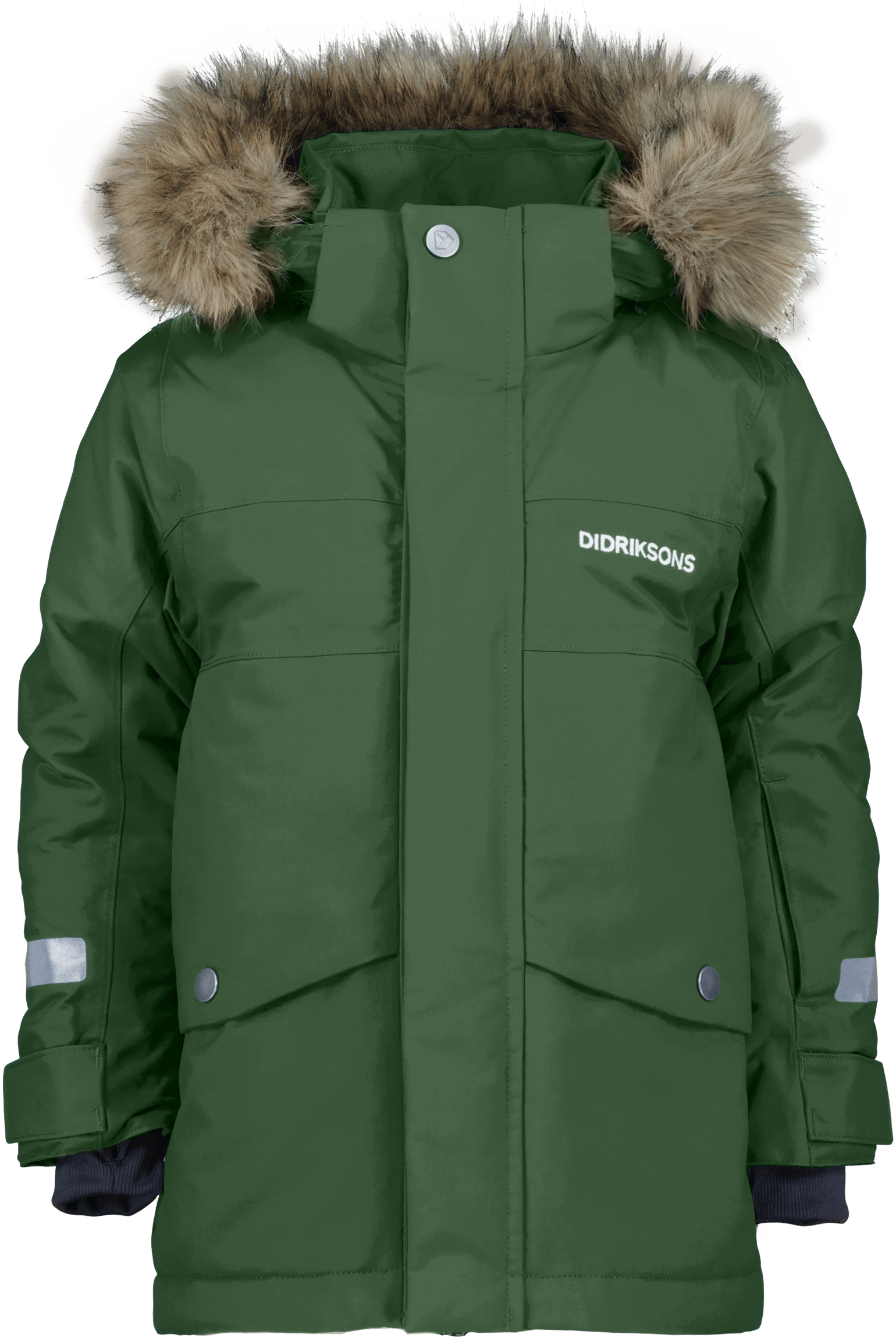 Didriksons Kids' Bjärven Parka 3 Pine Green