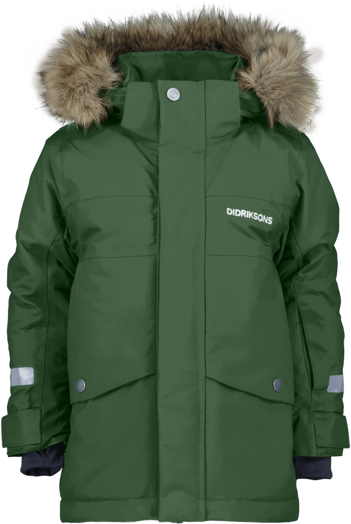 Didriksons Kids' Bjärven Parka 3 Pine Green Didriksons