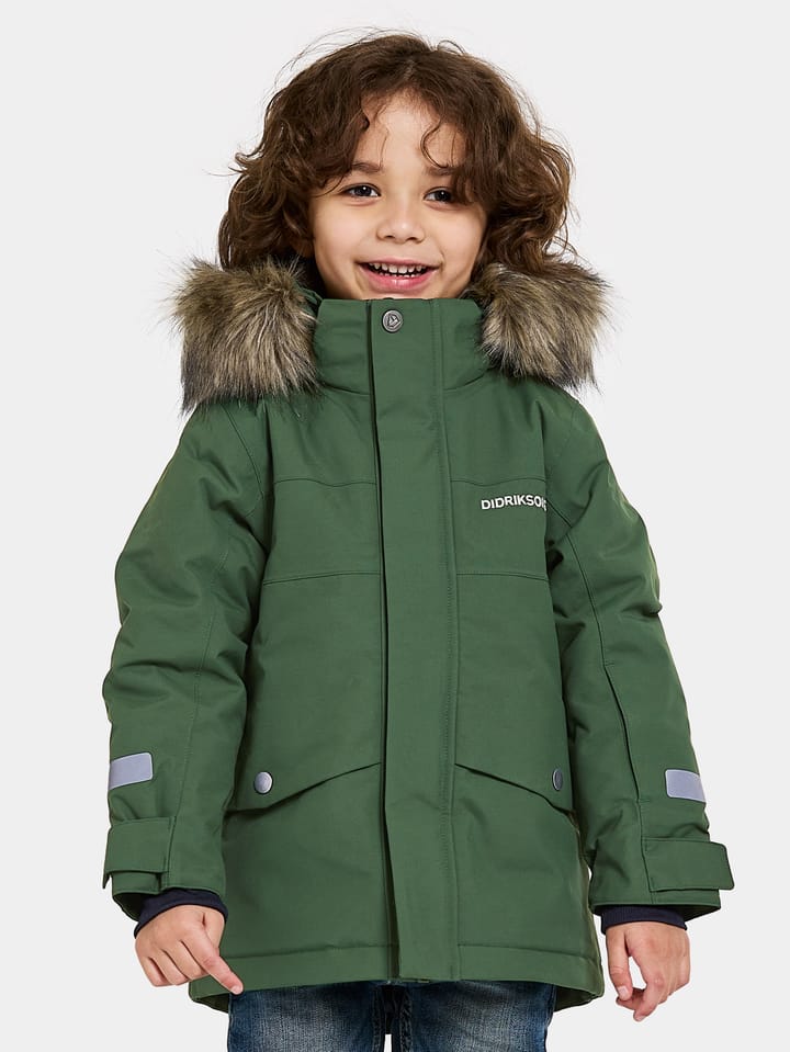 Didriksons Kids' Bjärven Parka 3 Pine Green Didriksons