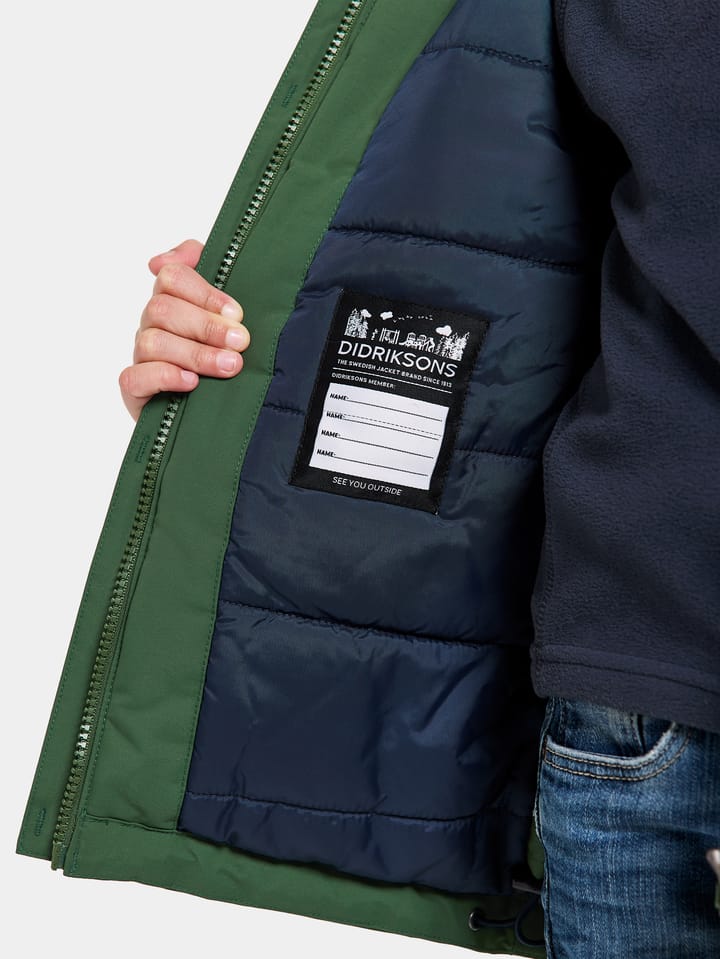 Didriksons Kids' Bjärven Parka 3 Pine Green Didriksons