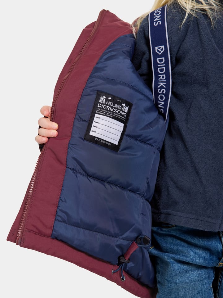 Didriksons Kids' Bjärven Parka 3 Rusty Wine Didriksons