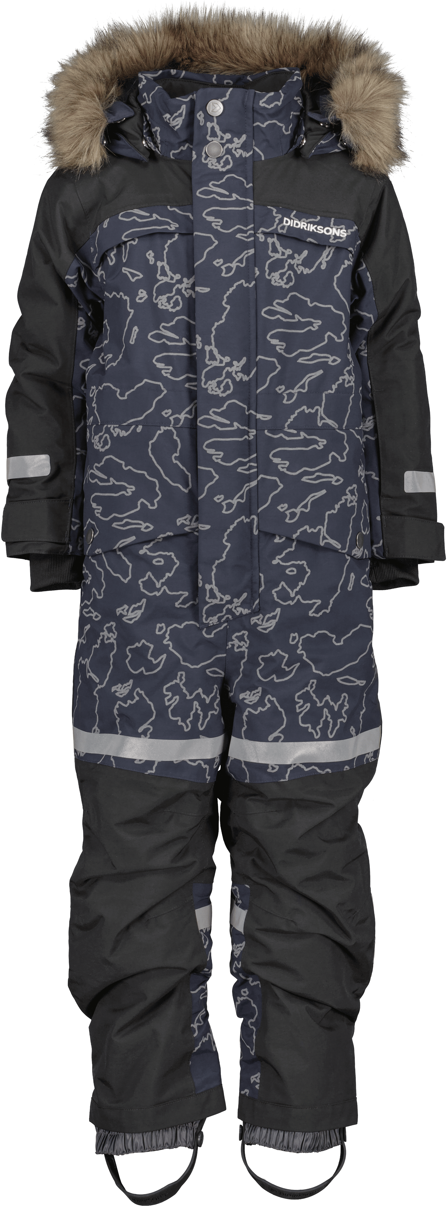 Didriksons Kids' Bjärven Special Edition Coverall Grundsund Reflective Navy