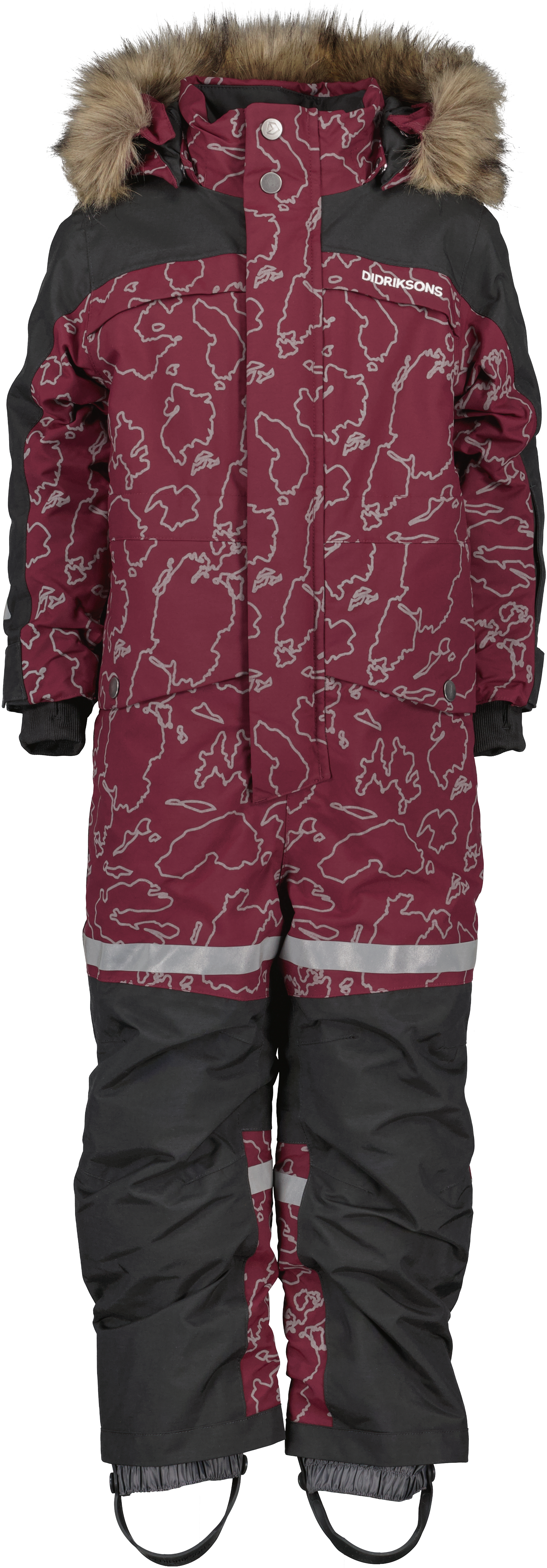 Didriksons Kids’ Bjärven Special Edition Coverall Grundsund Reflective Wine