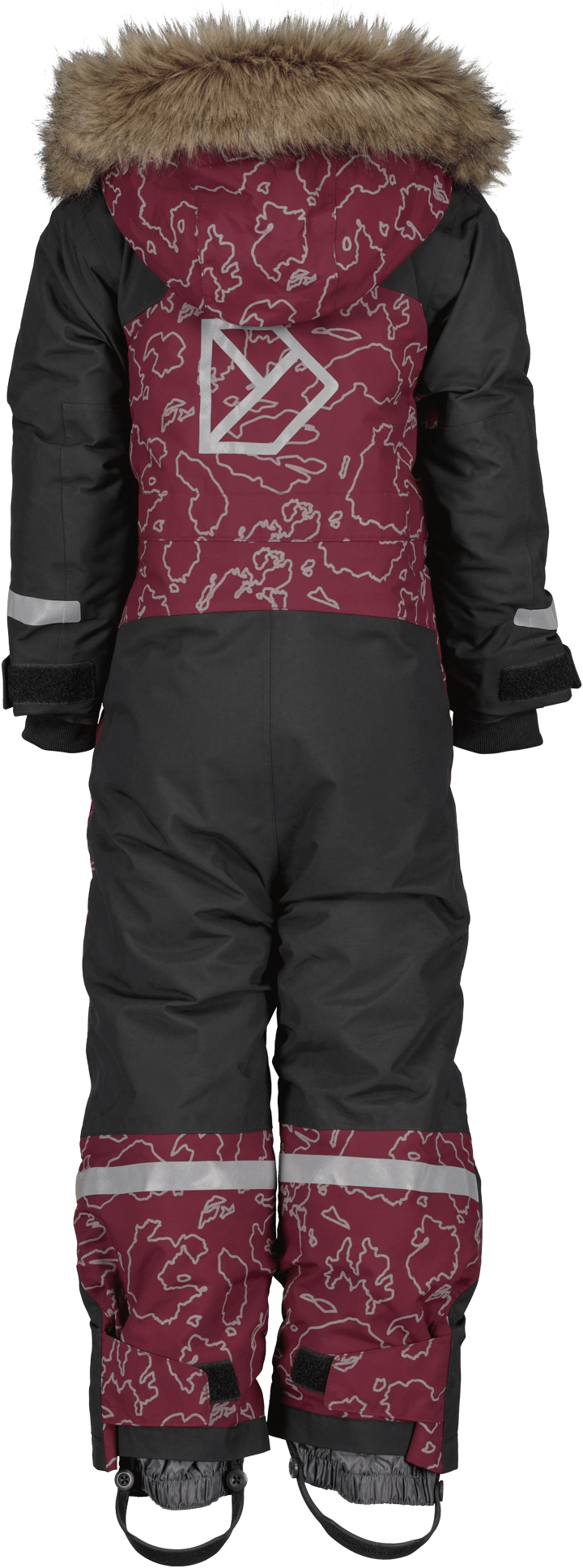 Didriksons Kids' Bjärven Special Edition Coverall Grundsund Reflective Wine Didriksons