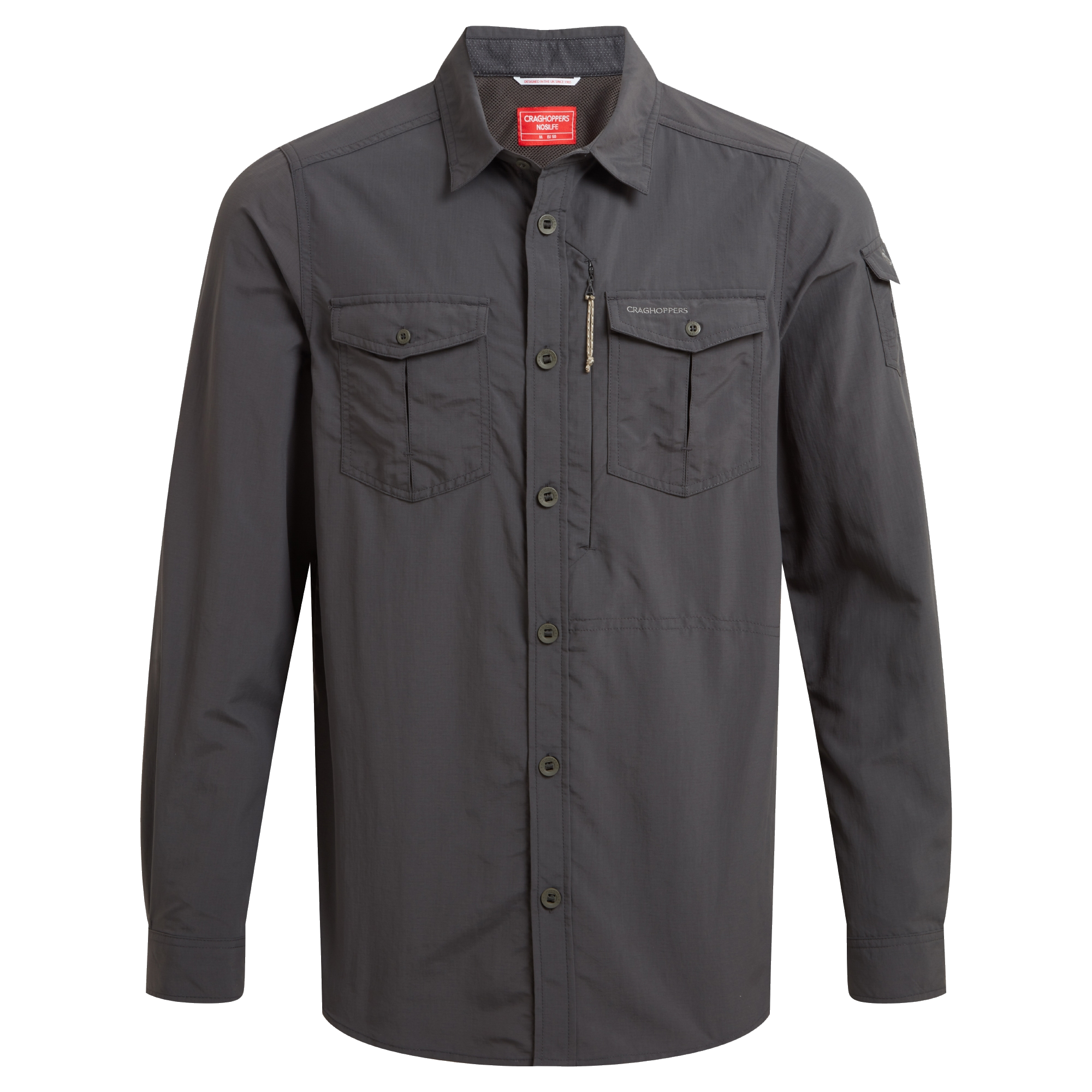 Craghoppers Men’s Nosilife Adventure Long Sleeved Shirt III Black Pepper