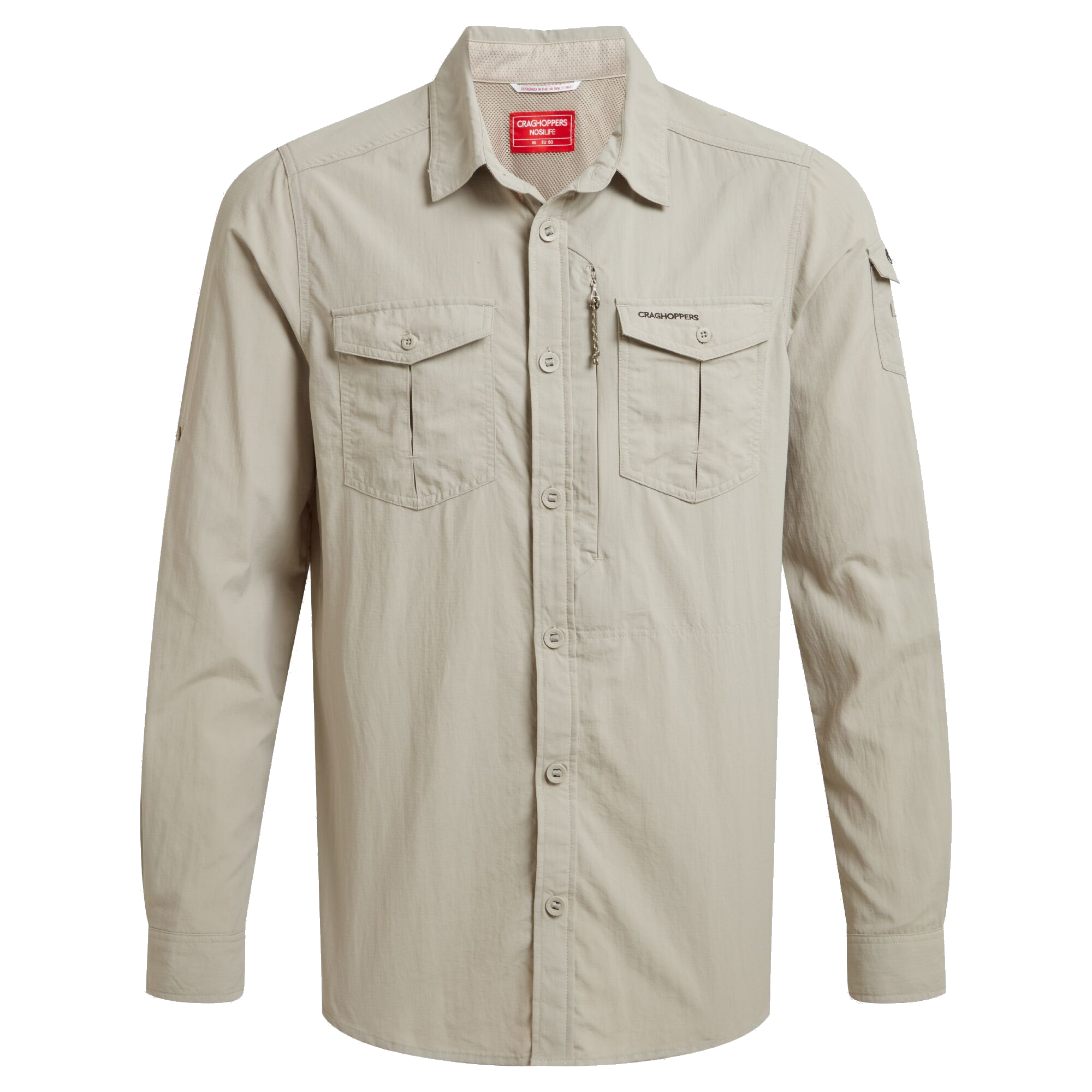 Craghoppers Men’s Nosilife Adventure Long Sleeved Shirt III Parchment