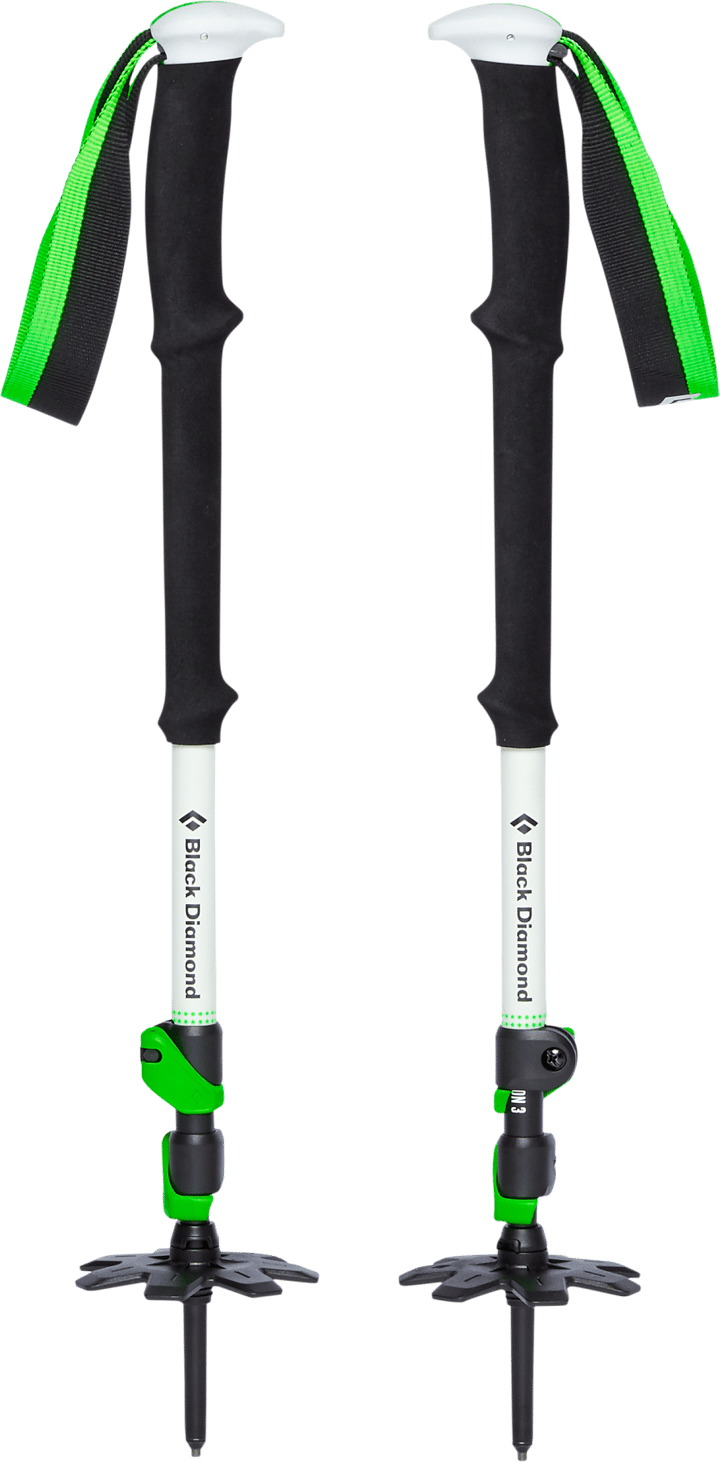 Black Diamond Expedition 3 Ski Poles Black/Green Black Diamond