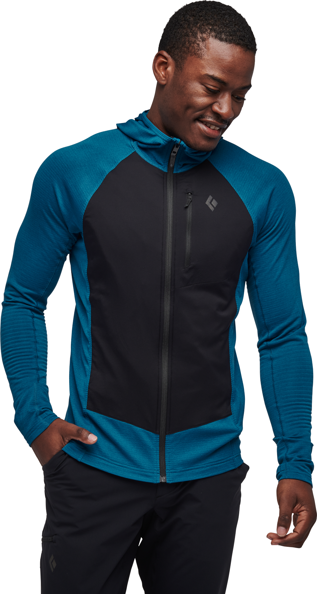 Men’s Coefficient Lt Hybrid Hoody Kingfisher-Black