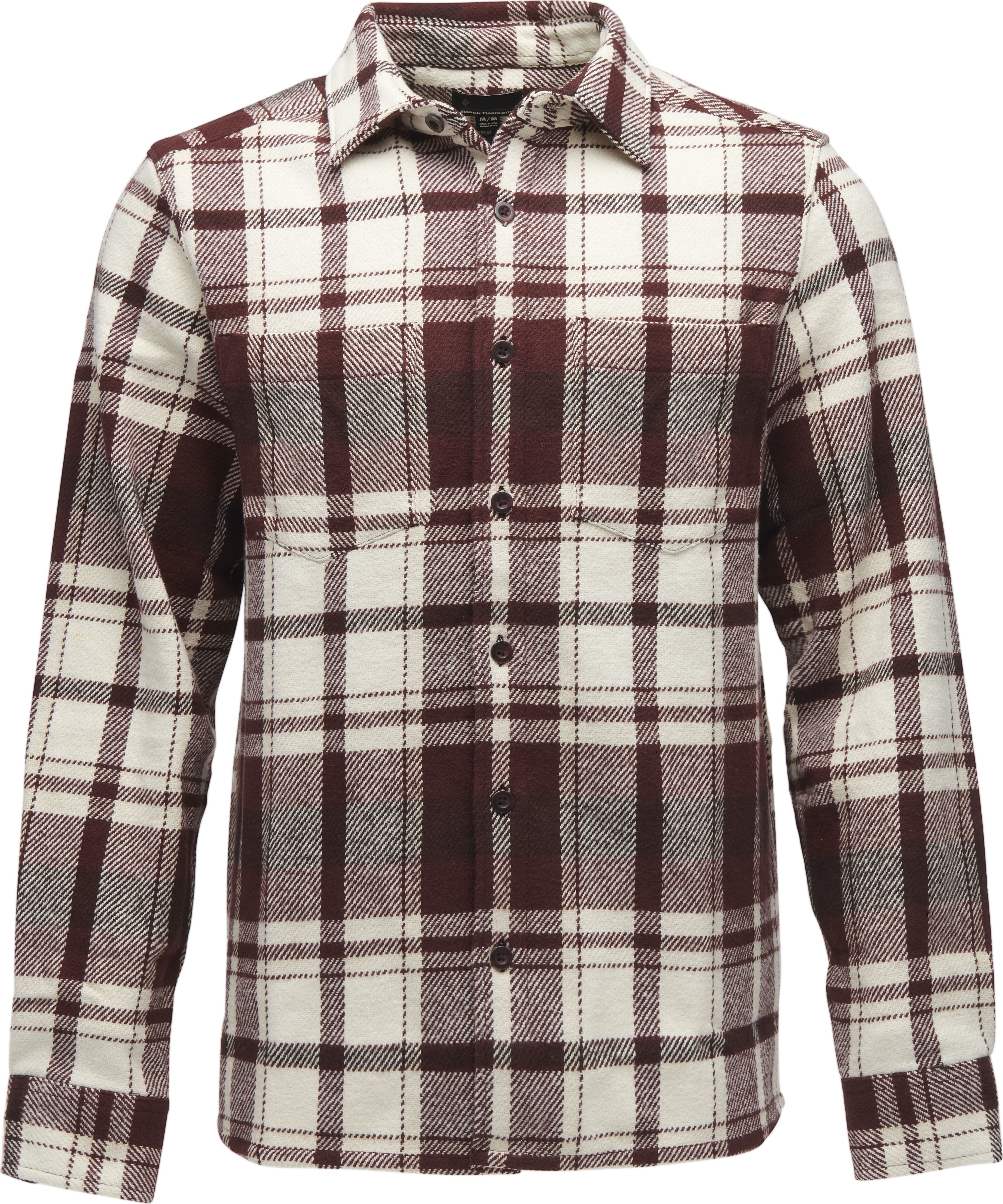 Black Diamond Men’s Project Heavy Flannel Burgundy-Off White Plaid