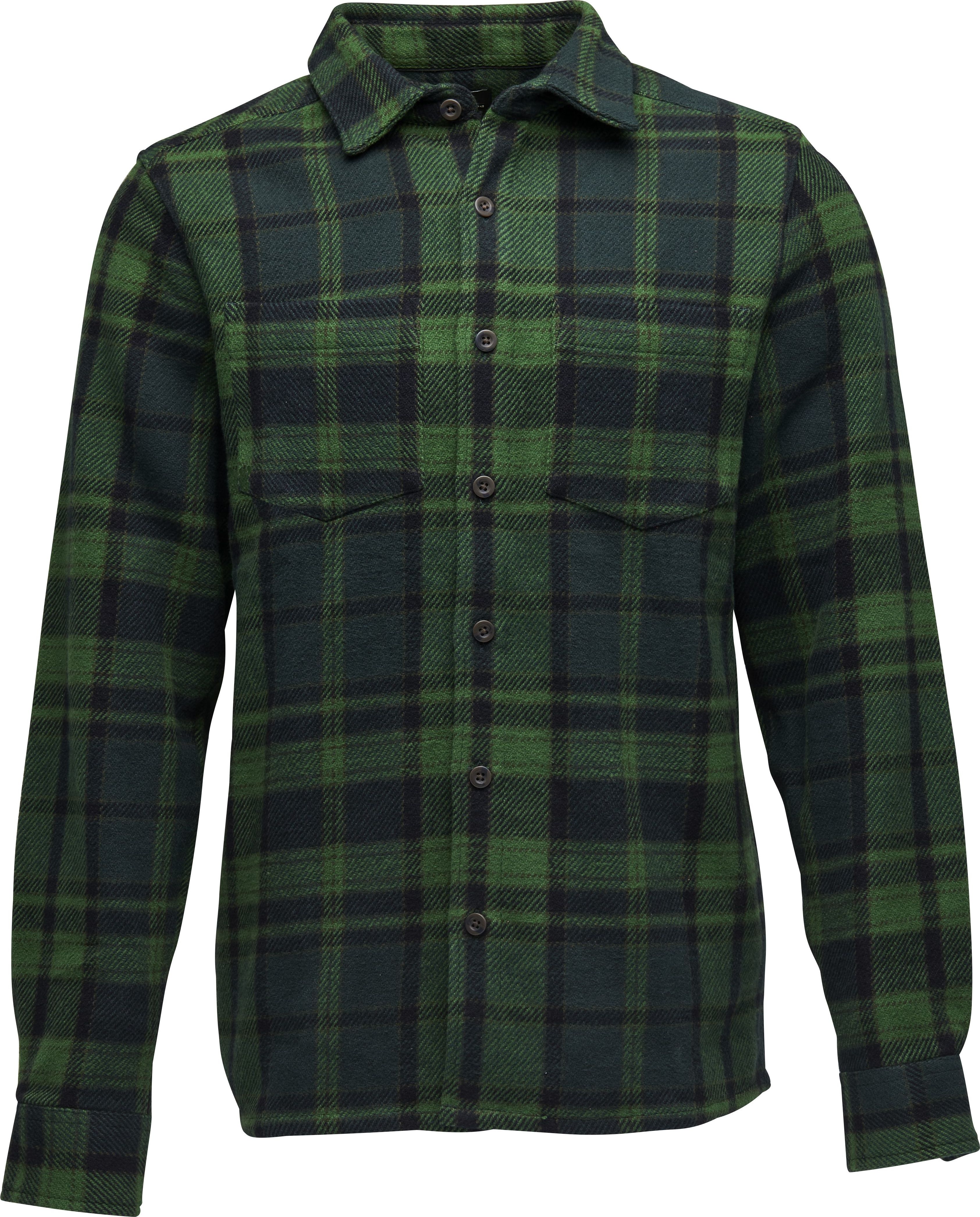 Black Diamond Men’s Project Heavy Flannel Palm Green-Anthracite Plaid