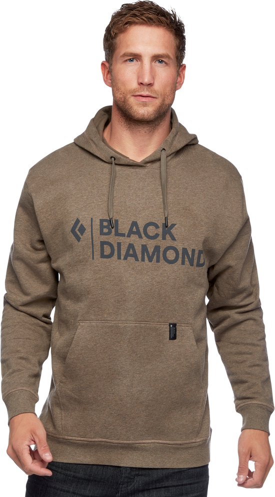 Black Diamond Men’s Stacked Logo Hoody Walnut Heather