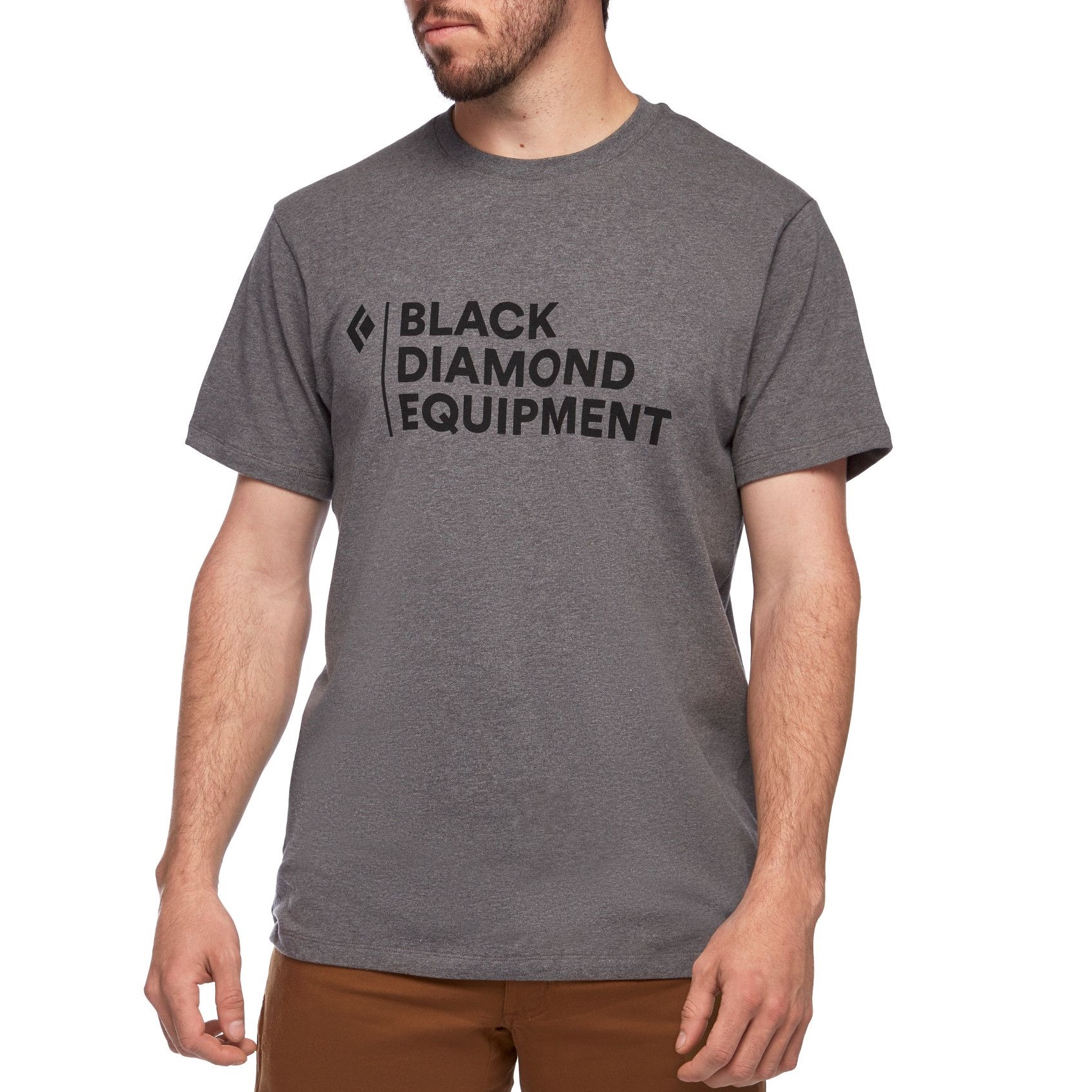 Black Diamond Men’s Stacked Logo Tee Charcoal Heather