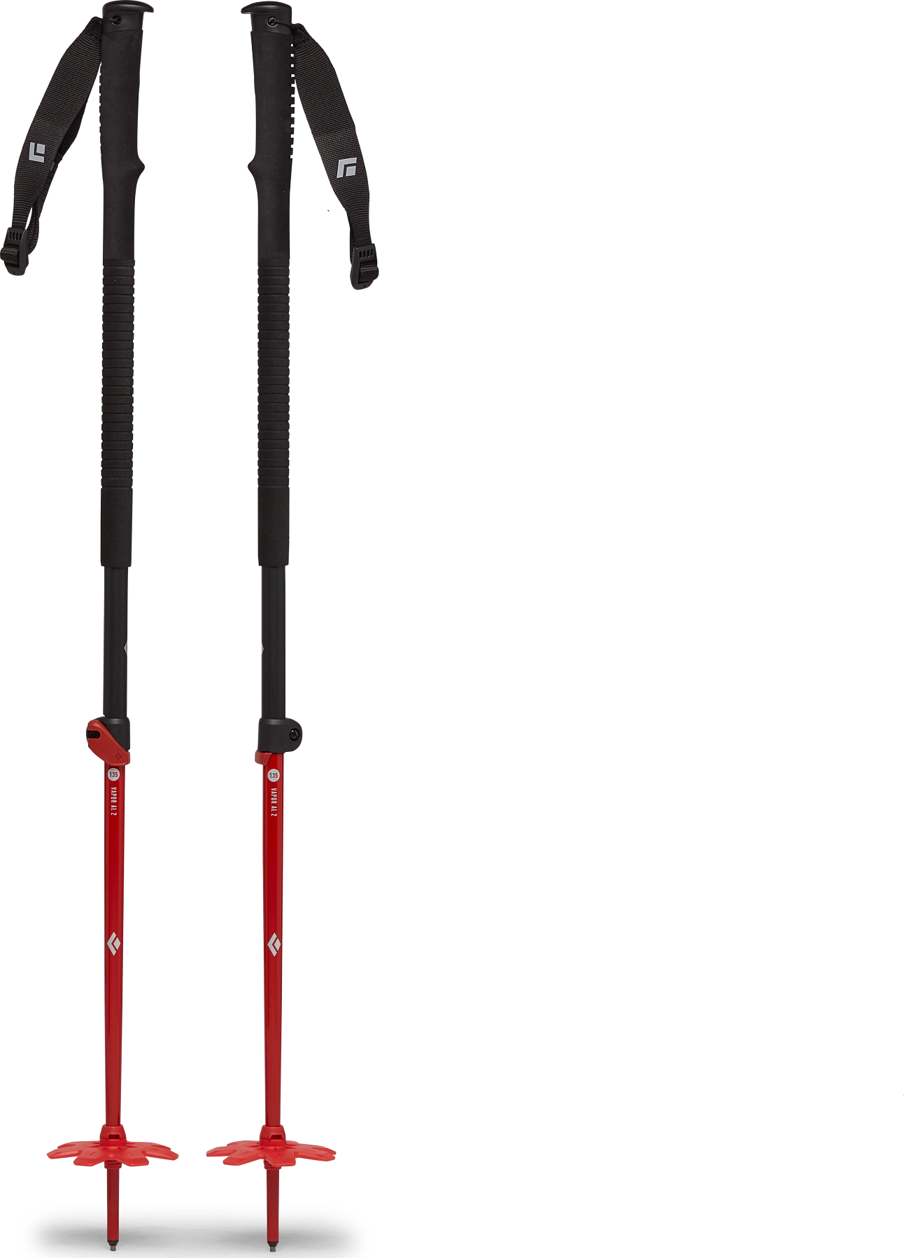 Black Diamond Vapor 2 Al Ski Poles Red/Black