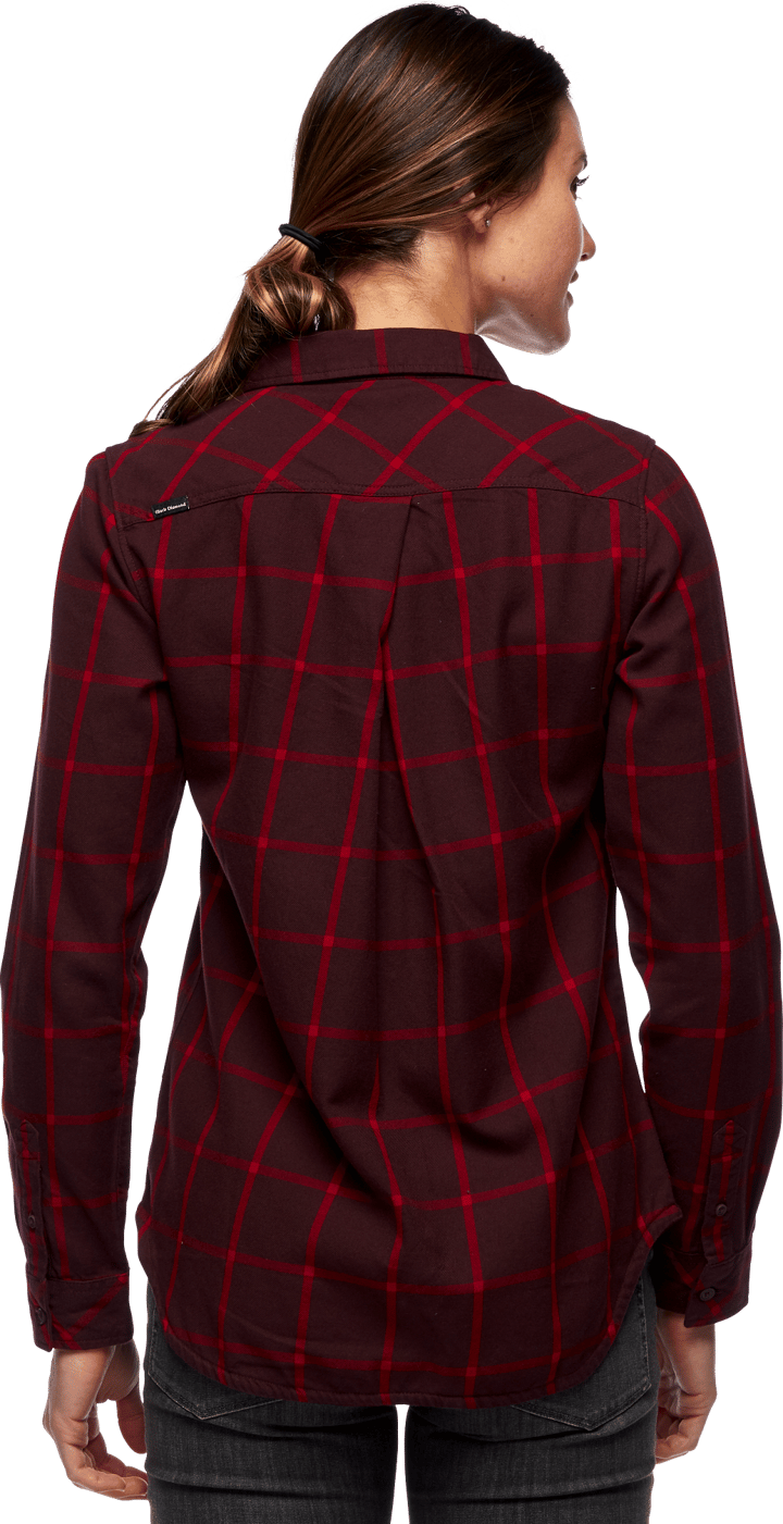 Black Diamond Women's Serenity Flanell Shirt Bordeaux/Vermilion Plaid Black Diamond