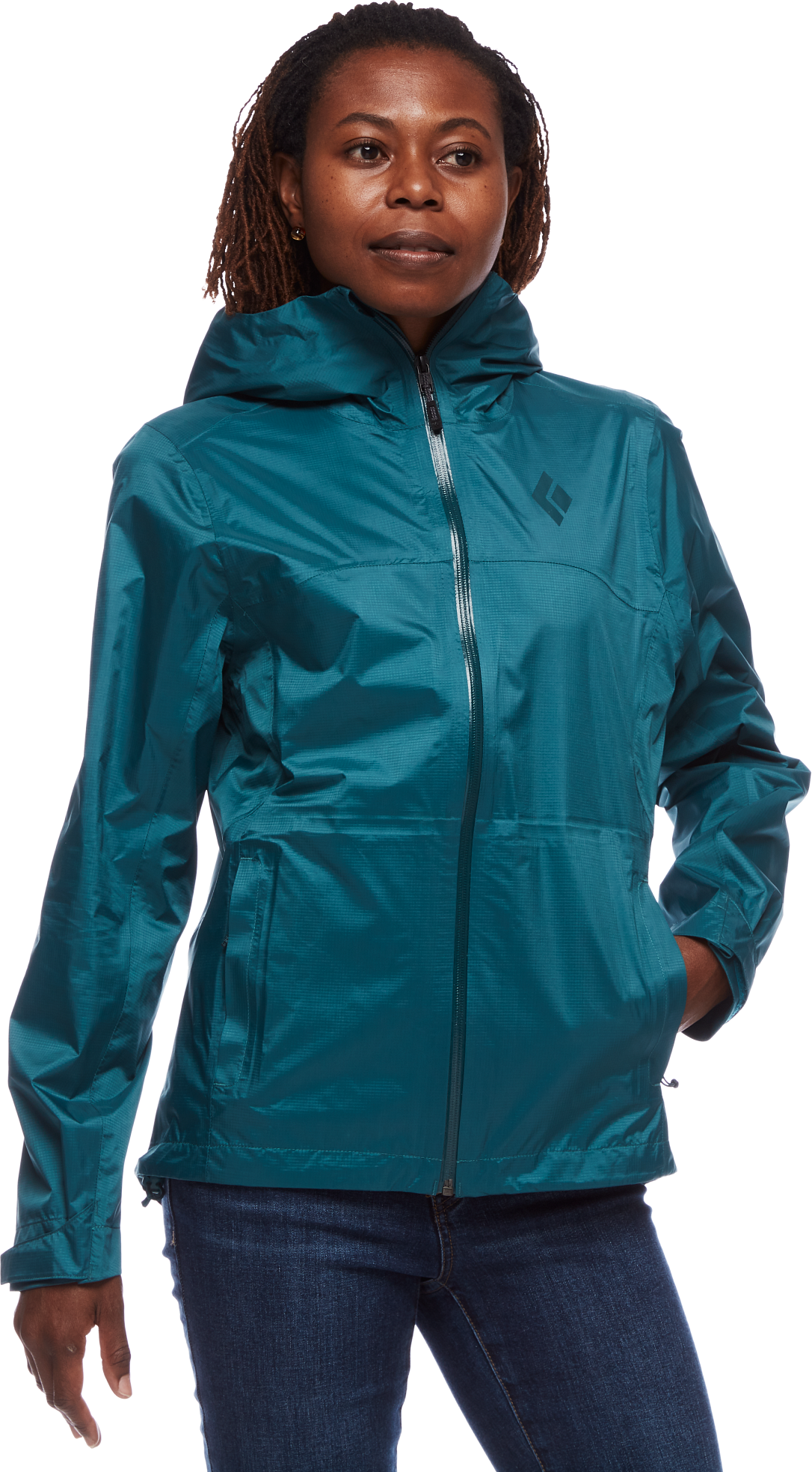 Black Diamond Women's Treeline Rain Shell Sea Pine, XS