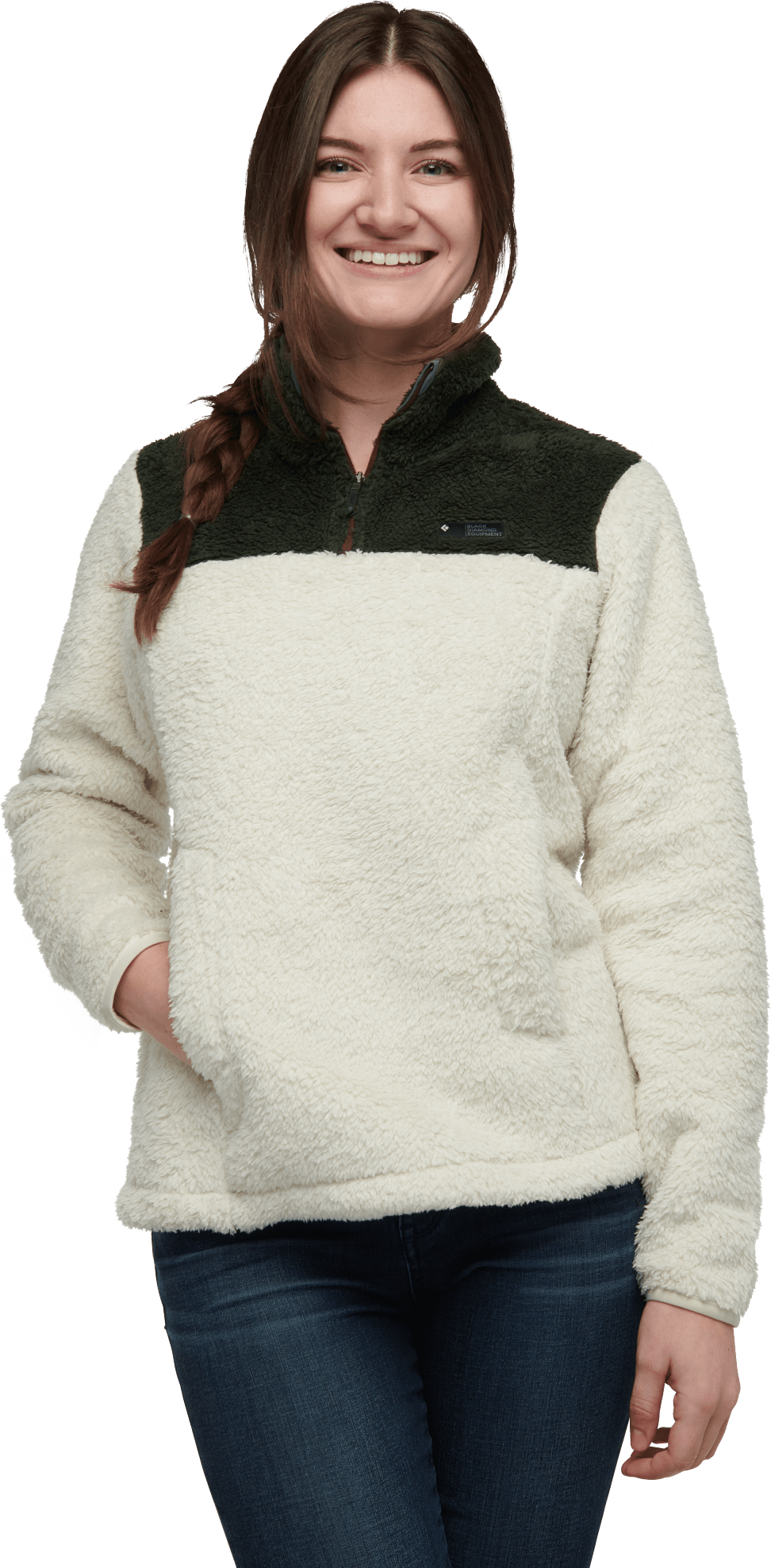 Black Diamond Women’s Roadie 1/4 Zip Fleece Birch/Tundra