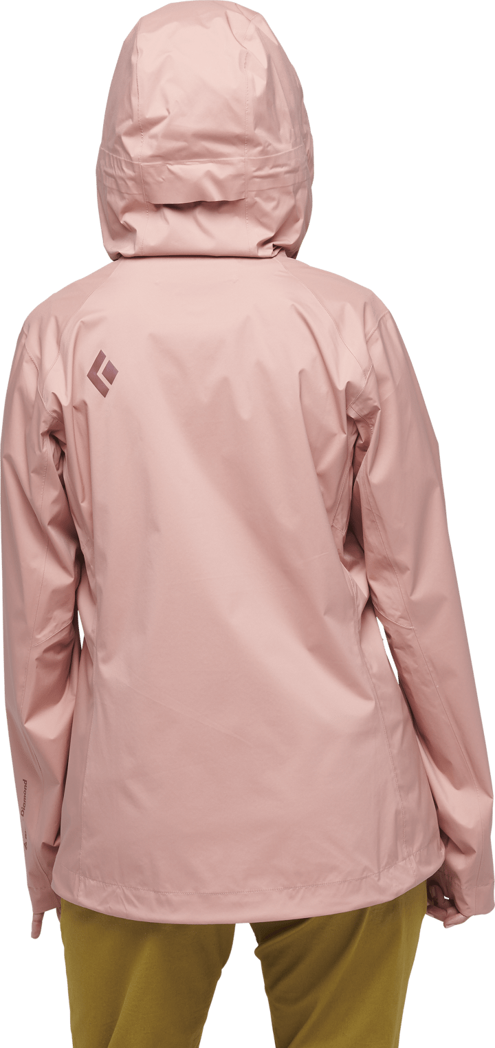 Black Diamond Women's StormLine Stretch Rain Shell Jacket Chalk Pink Black Diamond