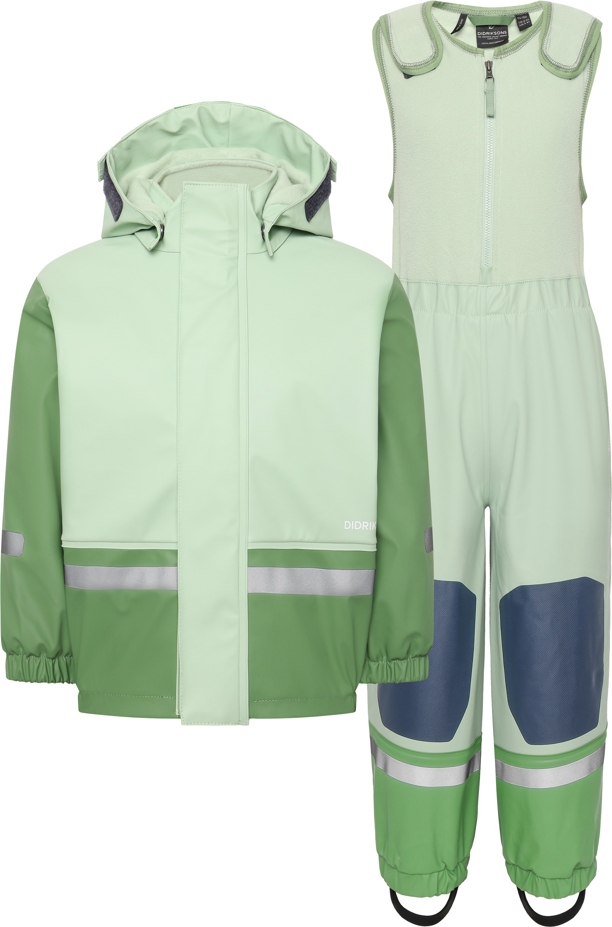 Didriksons Kids' Boardman Set 11 Light Algae Green, 90