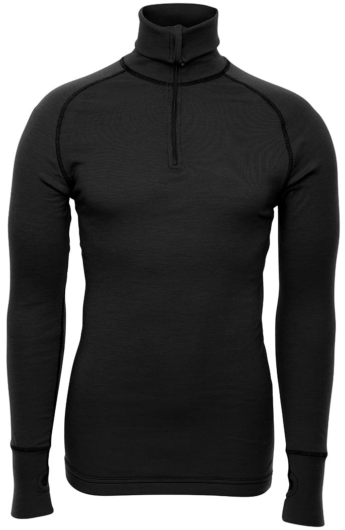 Brynje Unisex Arctic Zip Polo Shirt  Black Brynje