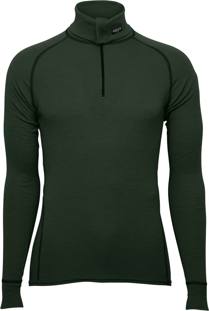 Brynje Unisex Classic Zip Polo Shirt Green Brynje