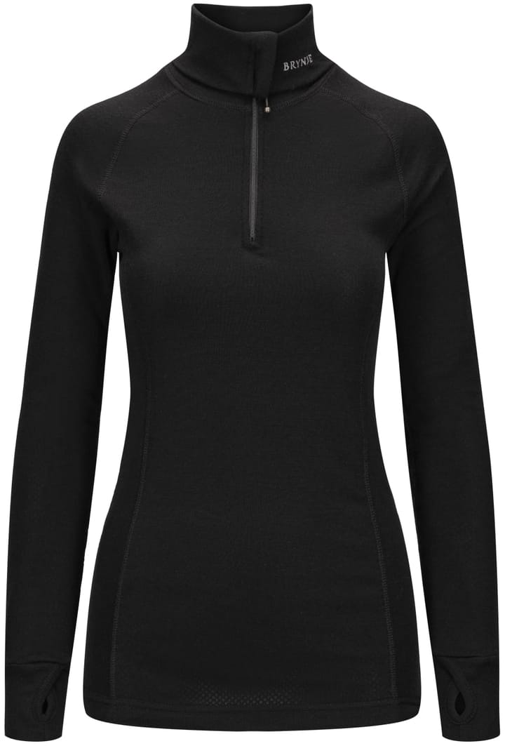 Brynje Women's Arctic Zip Polo Black Brynje