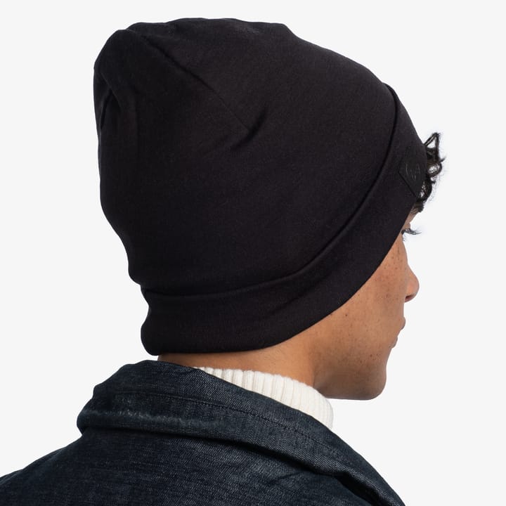 Buff Heavyweight Merino Wool Hat Loose Solid Black Buff