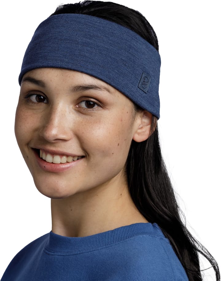 Buff Merino Wide Headband Solid Night Blue Buff