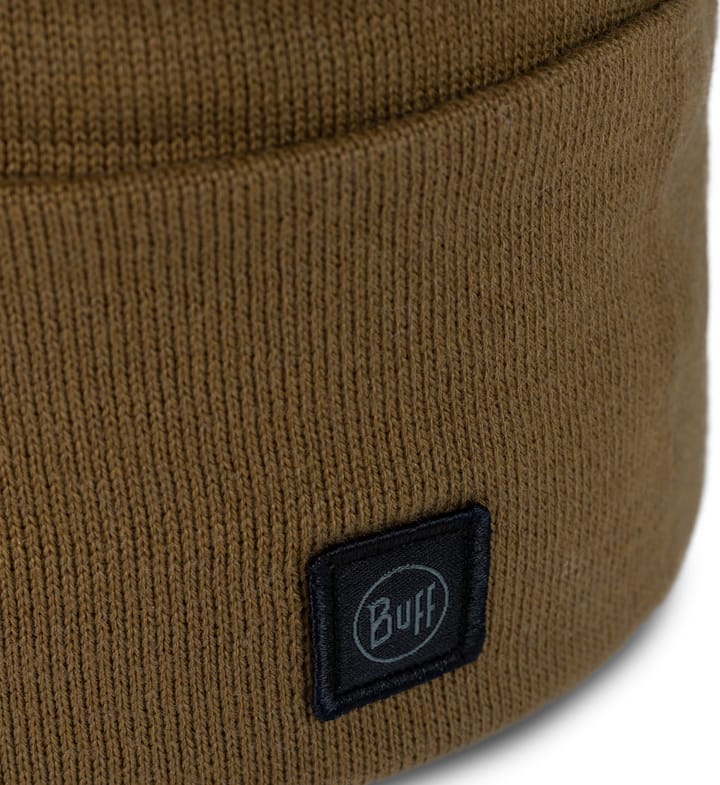 Buff Niels Evo Knitted Beanie Nielsevo Brindle Brown Buff