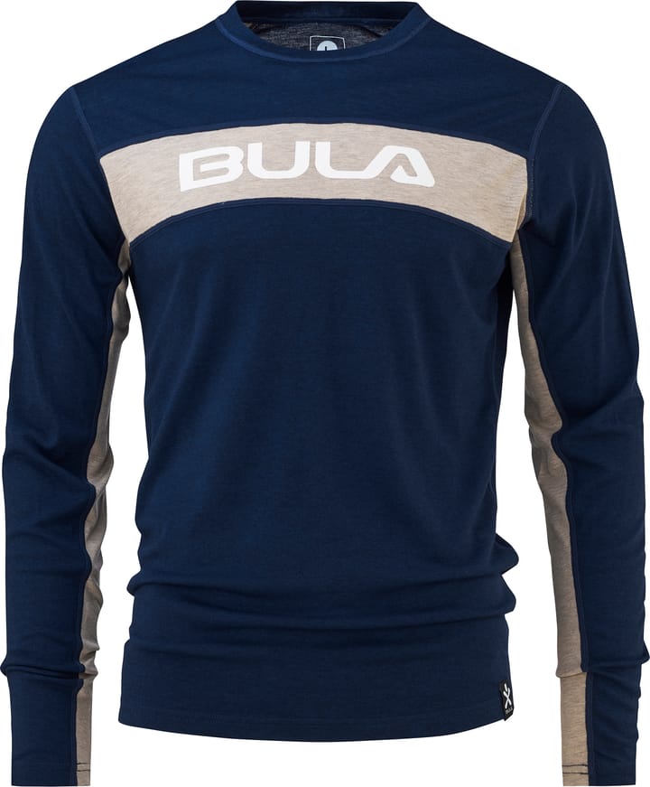 Bula Men's Retro Merino Wool Crew Navy Bula