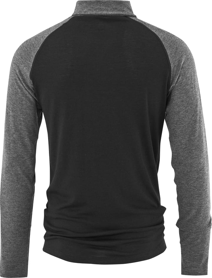 Bula Men's Retro Merino Wool Halfzip Sweater Black Bula